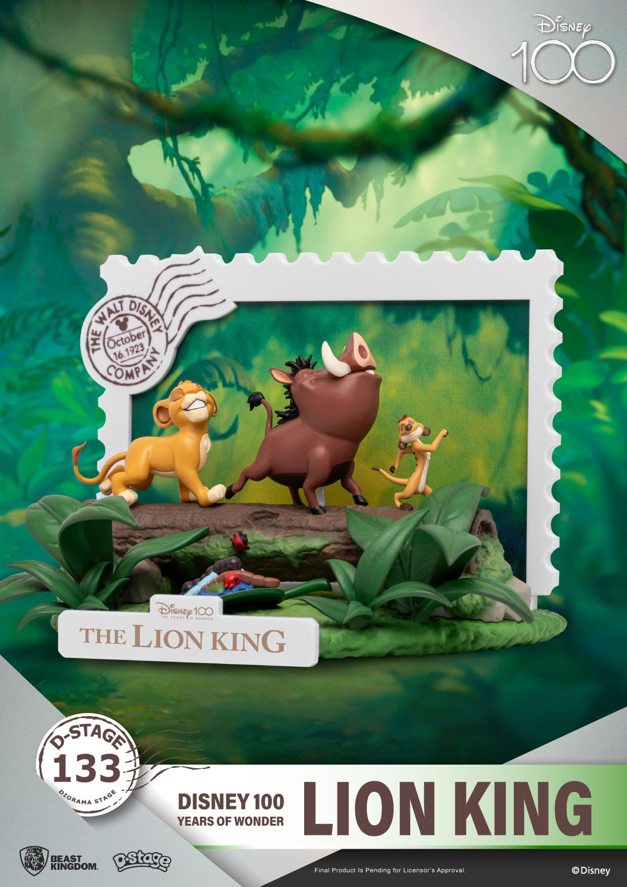 3ze7FFwtjKLWFY Disney 100 Years of Wonder D-Stage Sammlerstück Diorama "Lion King - König der Löwen" 15cm