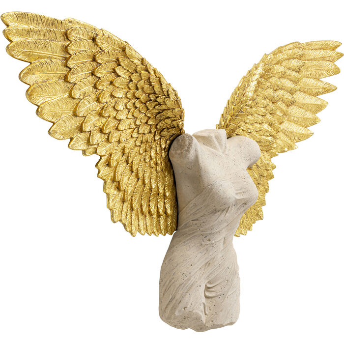 Wandobjekt GUARDIEN ANGEL FEMALE handgearbeitet Unikat 124x71cm