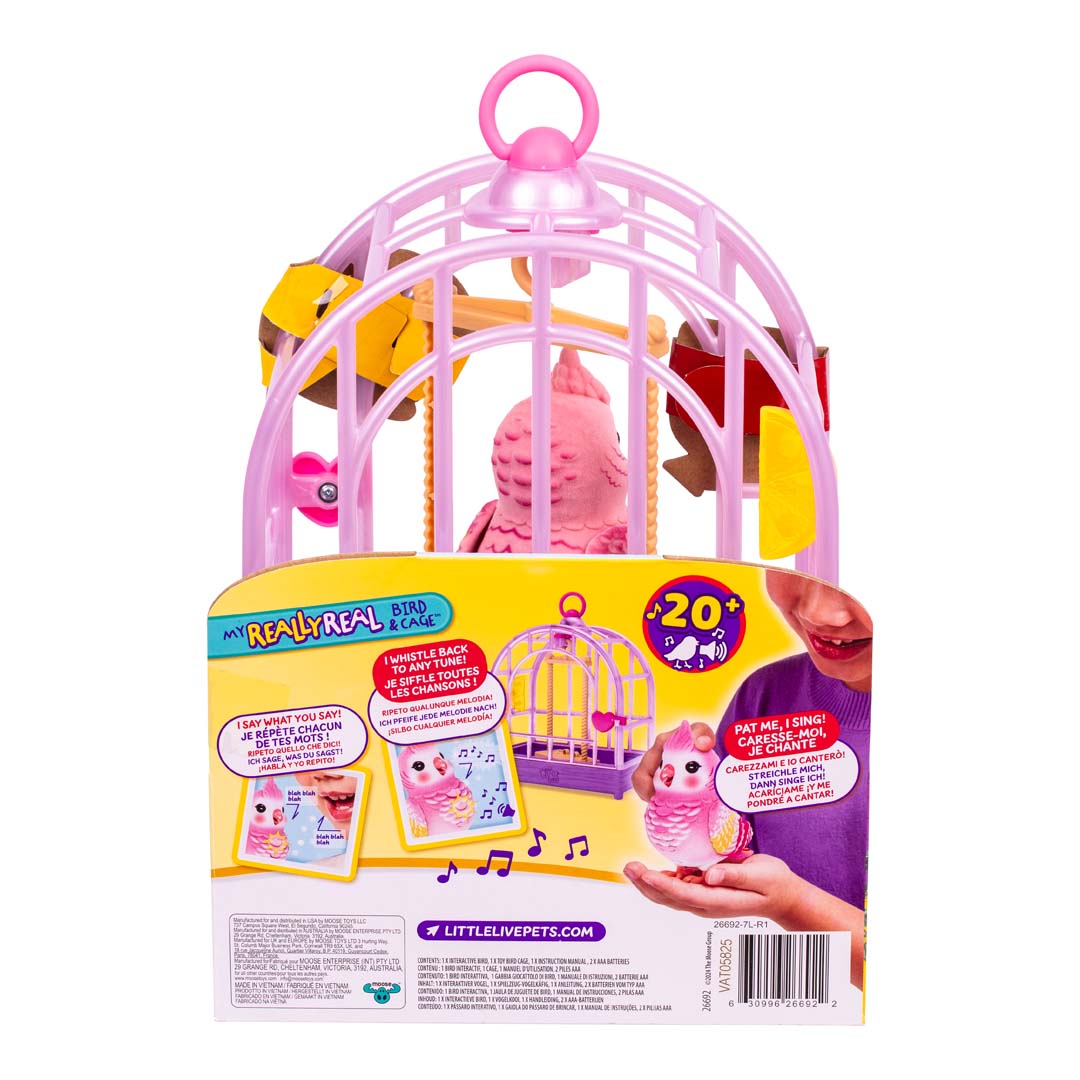 Interaktives Little Live Pets MY REALLY REAL BIRD ROSIE inkl. Vogelkäfig Pink 13,8x19,8x28,2cm Interaktives Little Live Pets MY REALLY REAL BIRD ROSIE inkl. Vogelkäfig Pink 13,8x19,8x28,2cm