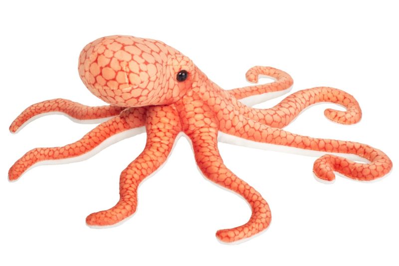 Oktopus orange handgefertigt 10x36x36cm