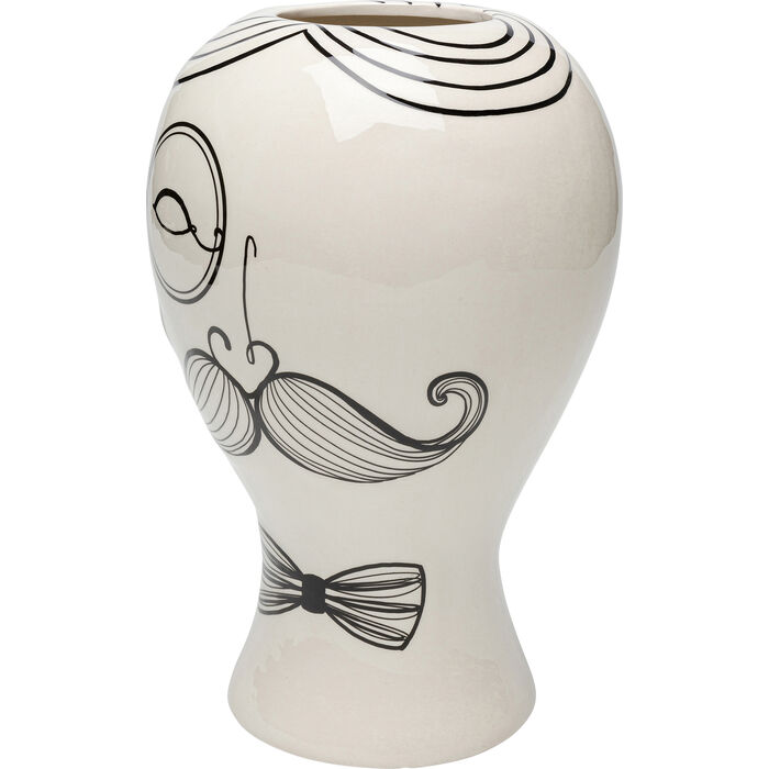 547eMp4GBHwVcF Vase Favola Men Schwarz Weiß handgefertigt 30x19x19cm