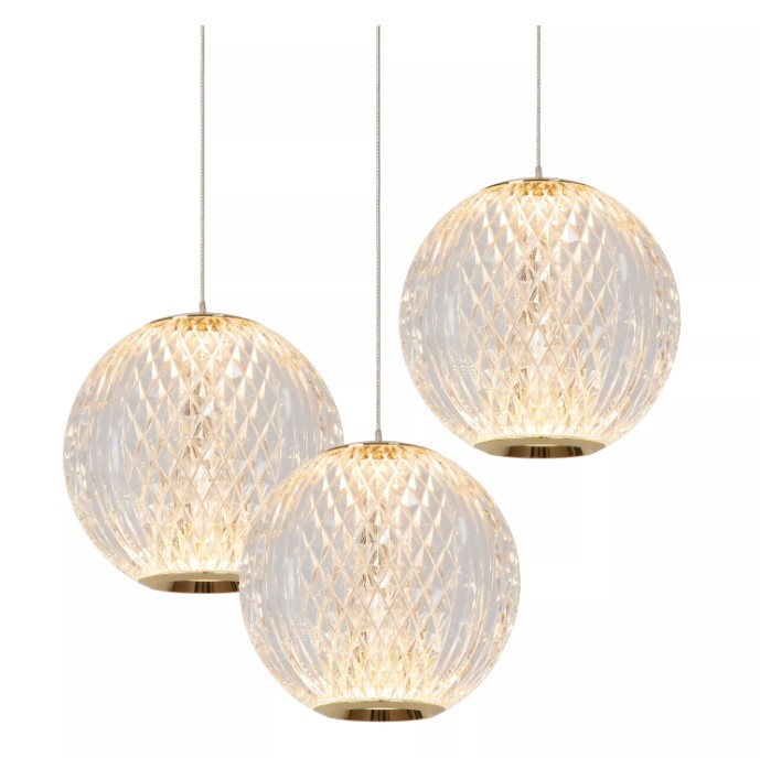 604H3iTVZqNh82 Pendelleuchte CINTRA Acrylglas 3x4,7W 283lm 2700K Warmweiß dimmbar