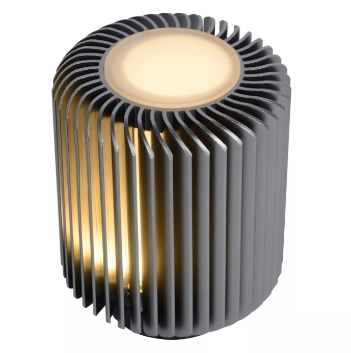 47exuVE4knQY4t Tischleuchte TURBIN Aluminium 5W 400lm 3000K Warmweiß dimmbar 10,6x10,6x13,7cm