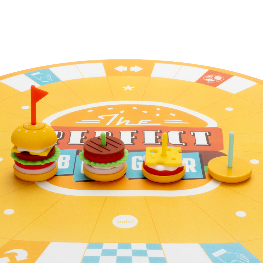 Brettspiel THE PERFECT BURGER Silikon Karton bis 4 Spieler 28-teilig 21x35x4cm
