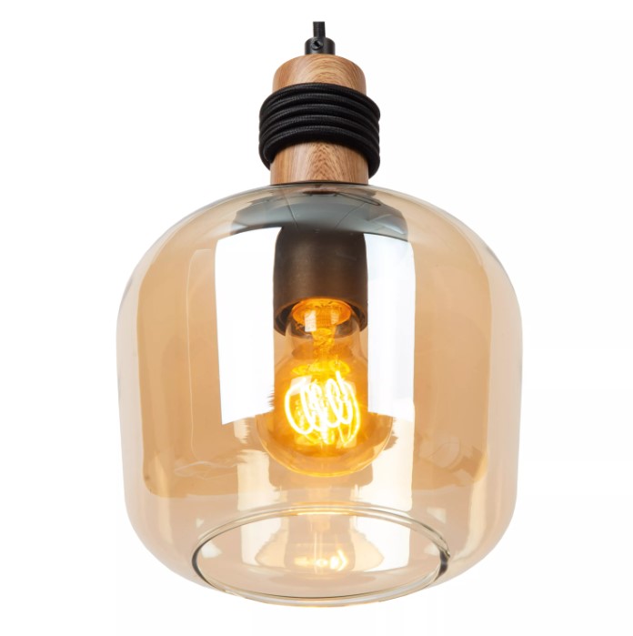 4DE5M1z56SYxZE Pendelleuchte ILONA Glas 1xE27 dimmbar