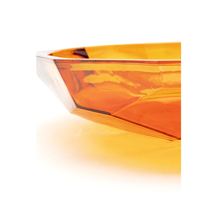 5Rcvyk5cTHqMoU Dekoschale ORIGAMI Recyceltes Glas Orange 34x34x9cm