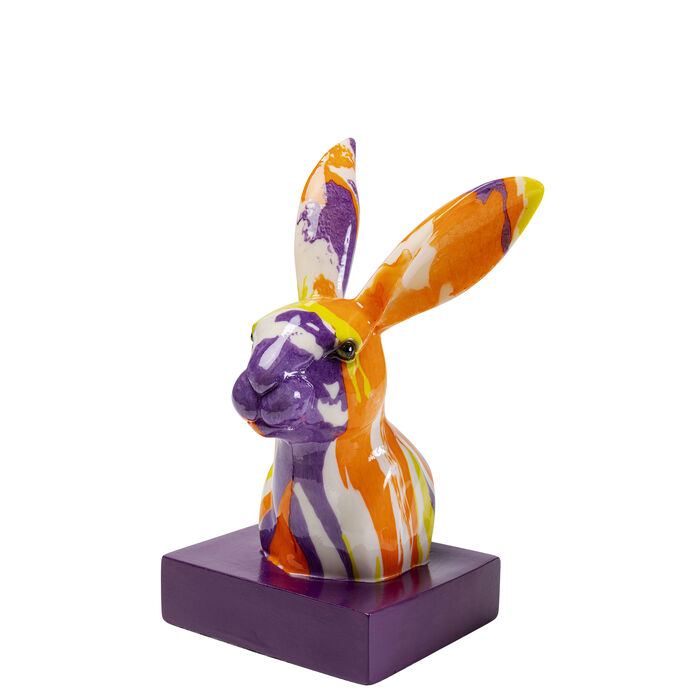 9WTfqRGO70GxSt Buchstütze RABBIT HOLI handgearbeitet Unikat Mehrfarbig 20x12x10,5cm