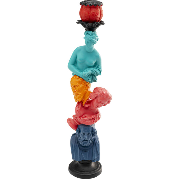 Kerzenständer Balance Art bunt Polyresin 35x9x8,5cm