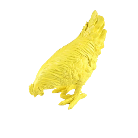 Dekofigur HUHN Polyresin Gelb 17x34x33,5cm