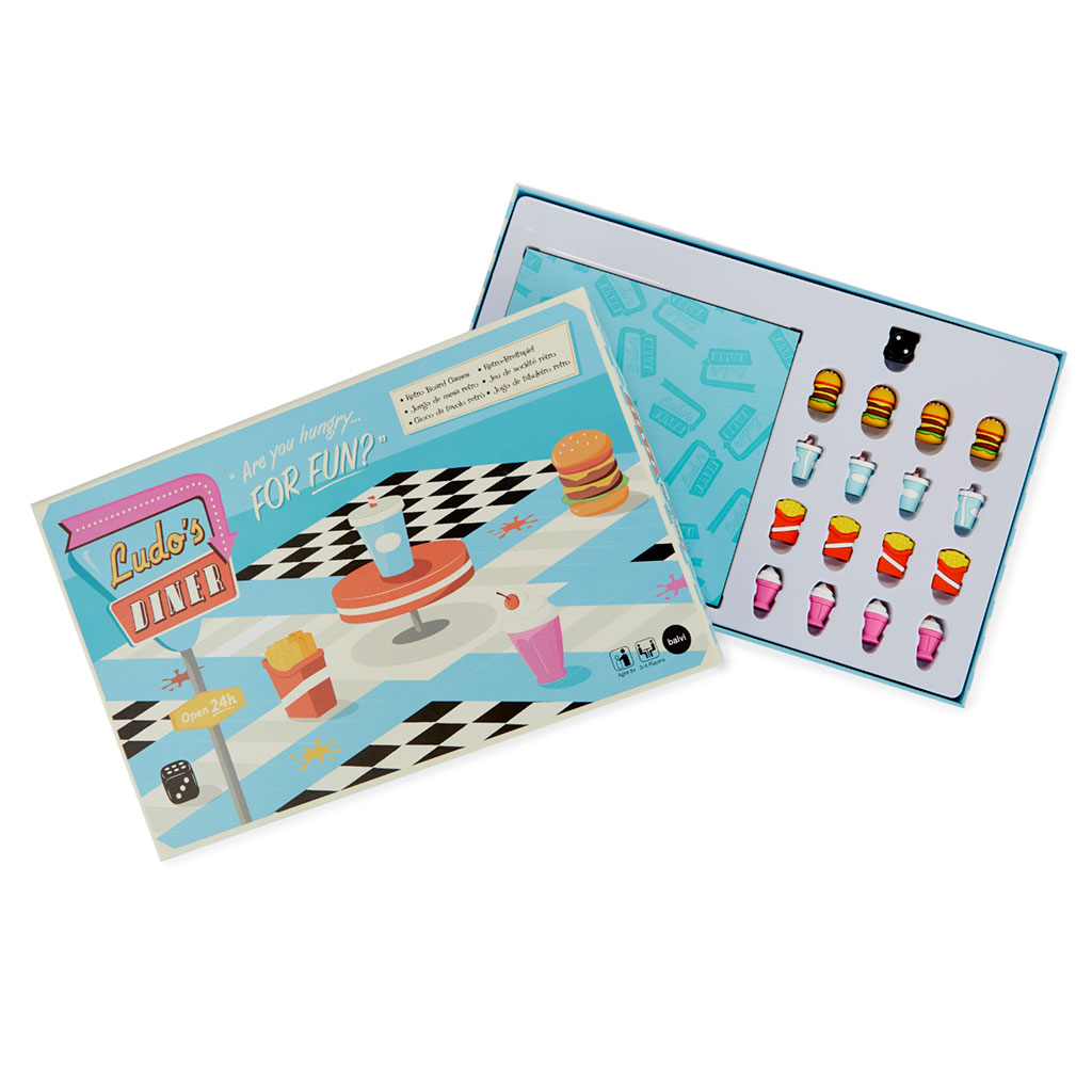 Brettspiel LUDOS DINER Mensch-Ärger-dich-Nicht 21x33,5x3cm