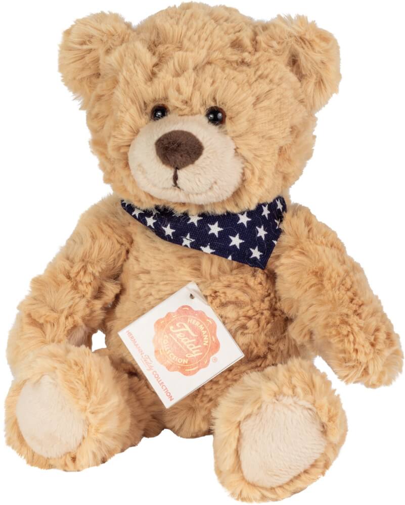 Teddy Teddybär mit blauen Sternchen-Halstuch 22,8x11,1x10,3cm