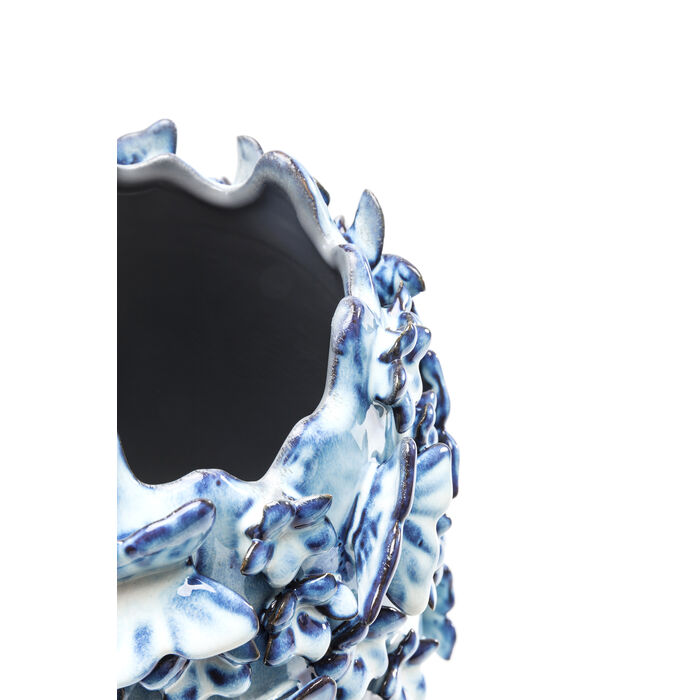 7n6shbkqUDZjKE Vase Butterflies Lightblue 35,5x23x23cm