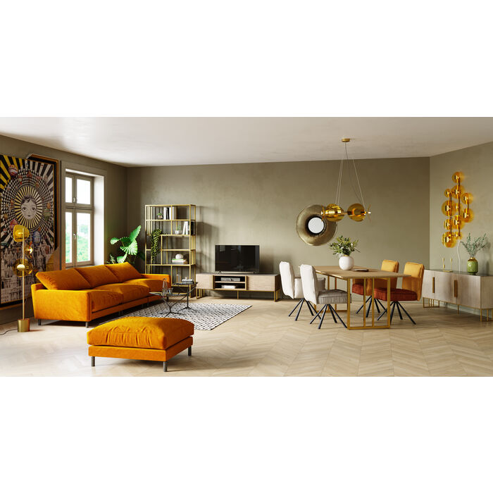 Wandleuchte MARIPOSA BRASS Glas Stahl Gold 11xG9 21x116x198cm