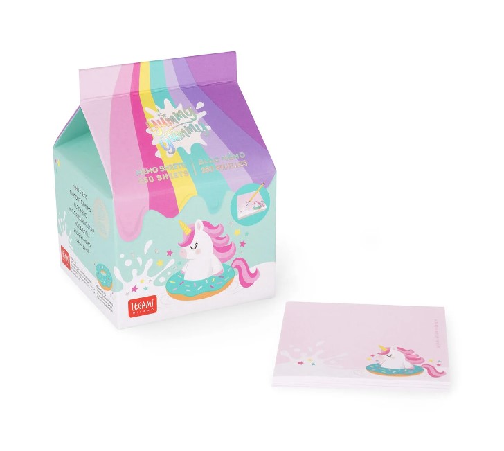 50luWThiysSu7K Notizzettelblock Klebezettel - Yummy Yummy "Unicorn Einhorn" 250 Zettel