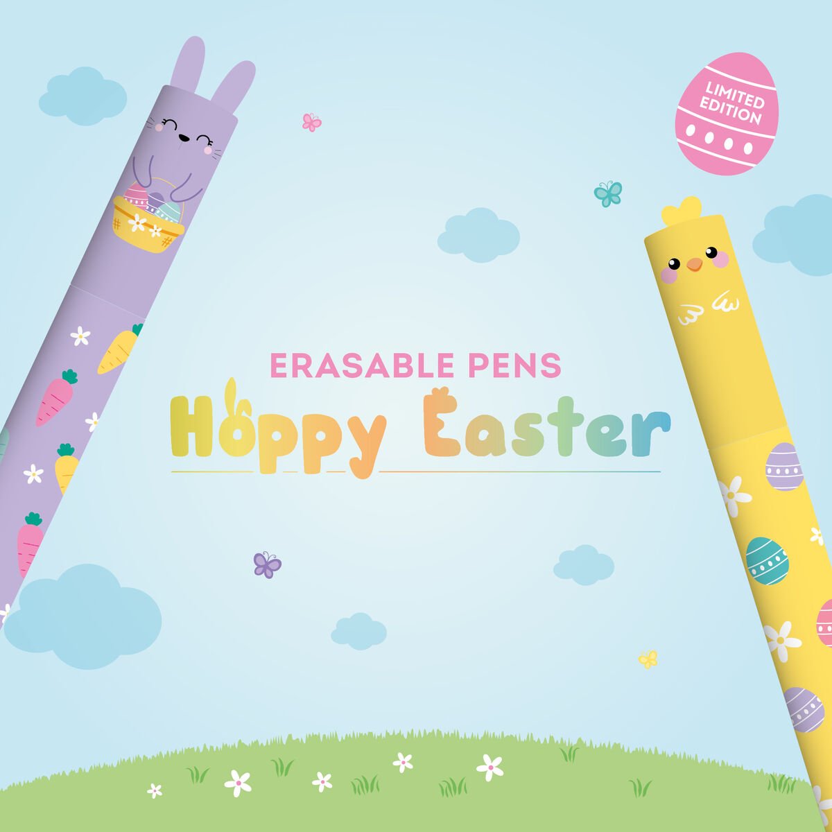 2er-Set HOPPY EASTER Löschbare Gelstifte - Erasable Pen