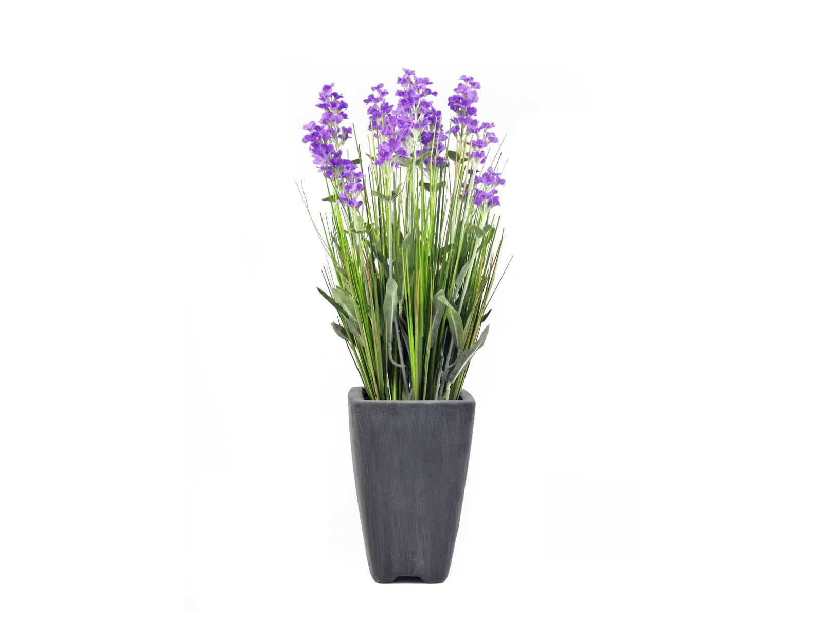 82600211a Lavendel Kunstpflanze lila im Dekotopf 45cm