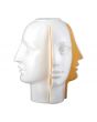 Vase Gesicht FACIAL Keramik weiß 3D-Optik 28x23cm