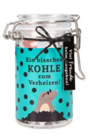 Einmachglas WUNSCHERFÜLLER Geldgeschenk 4,5 x 7 x 8,5 cm