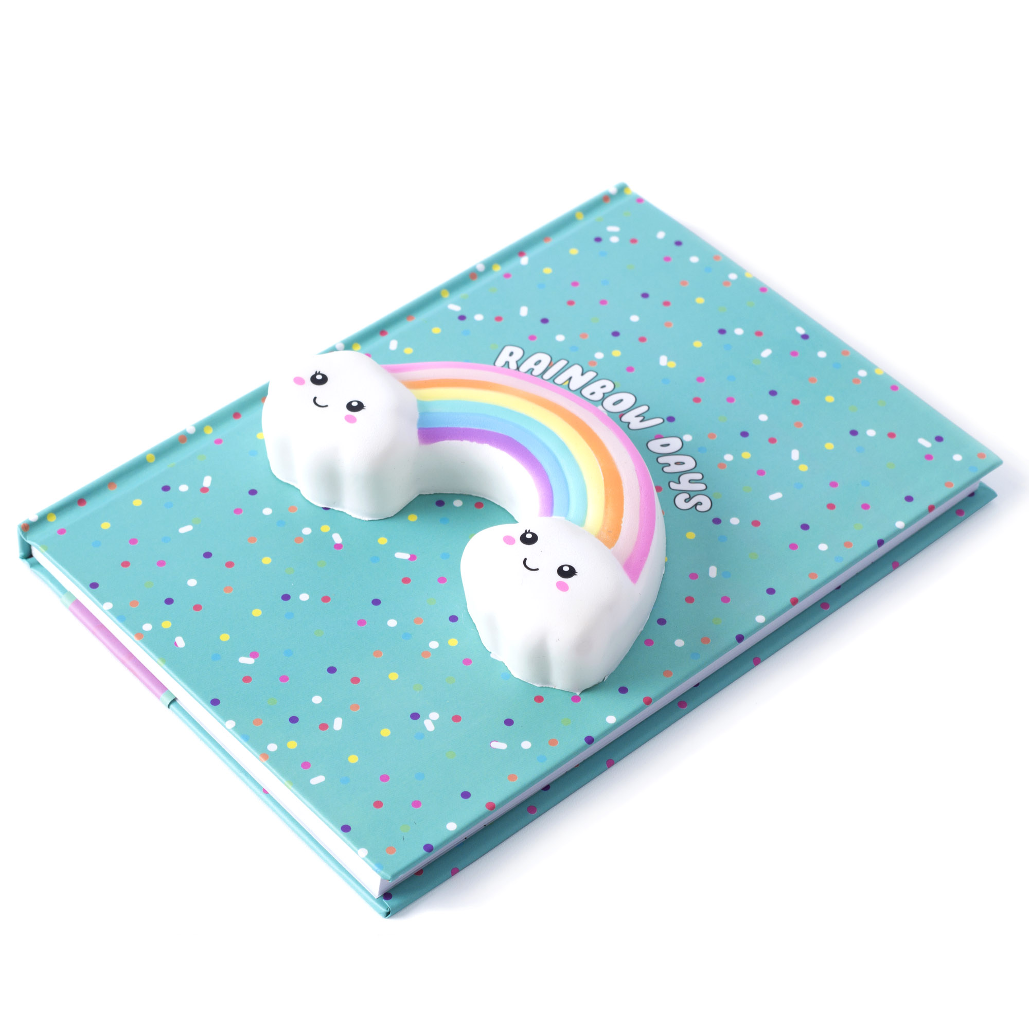 121758-l Notizbuch SQUISHY RAINBOW Blanko A5 4x14,8x21cm