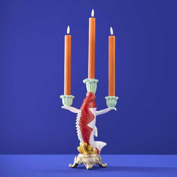 Kerzenleuchter KOI Polyresin 19,5x13x29,5 cm