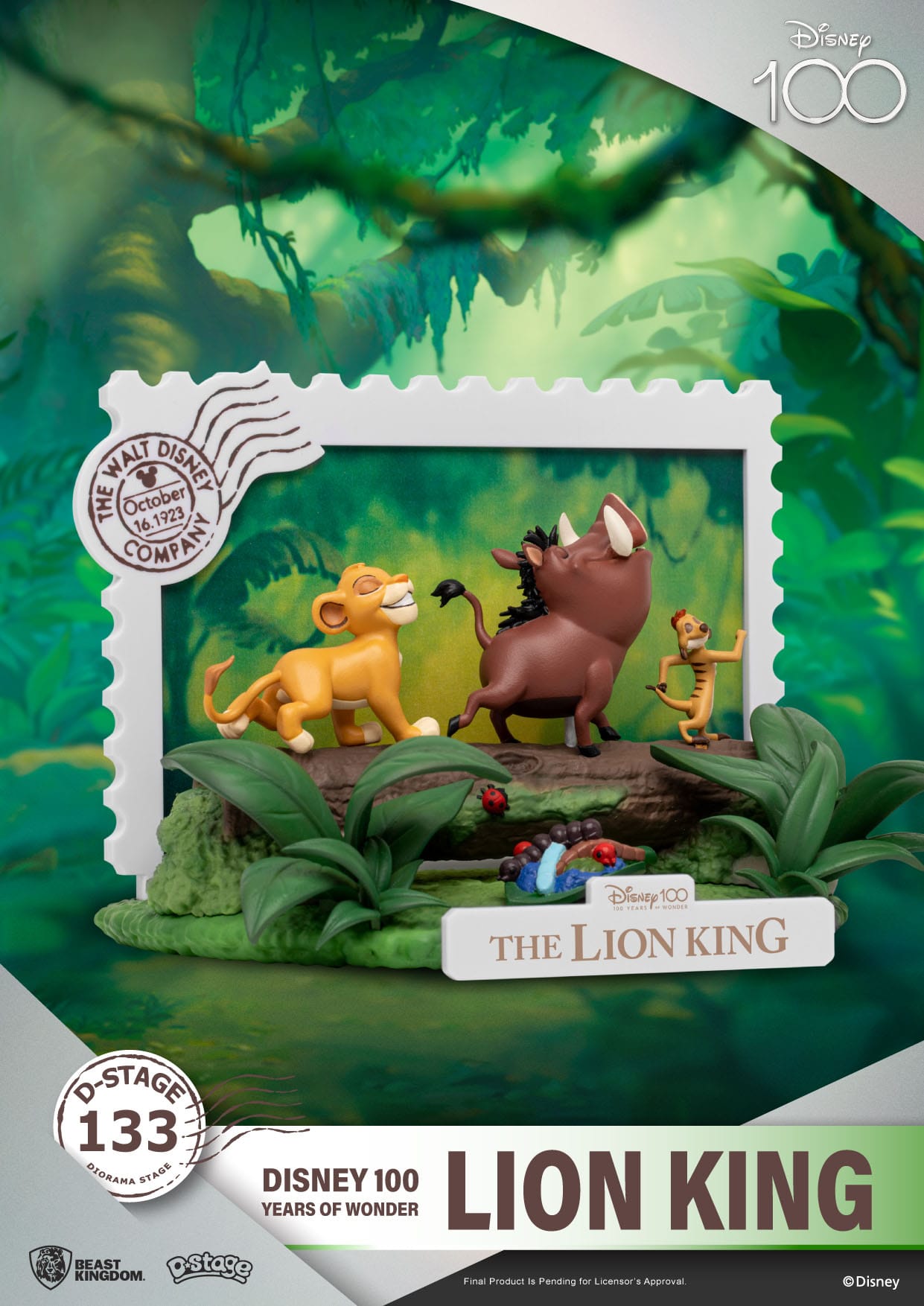 23k4sUBsZ5Dk8u Disney 100 Years of Wonder D-Stage Sammlerstück Diorama "Lion King - König der Löwen" 15cm