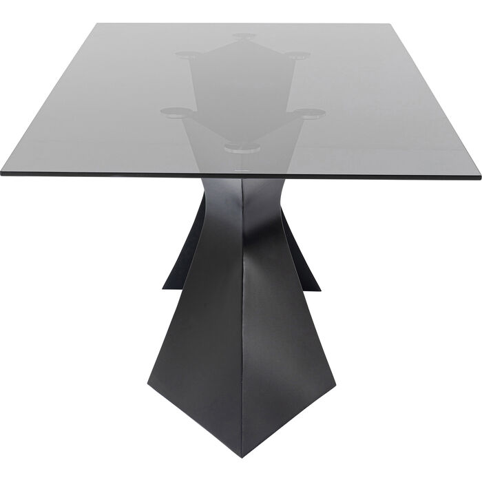 Tisch GLORIA Glas Stahl Schwarz 200x100x75cm Tisch GLORIA Glas Stahl Schwarz 200x100x75cm