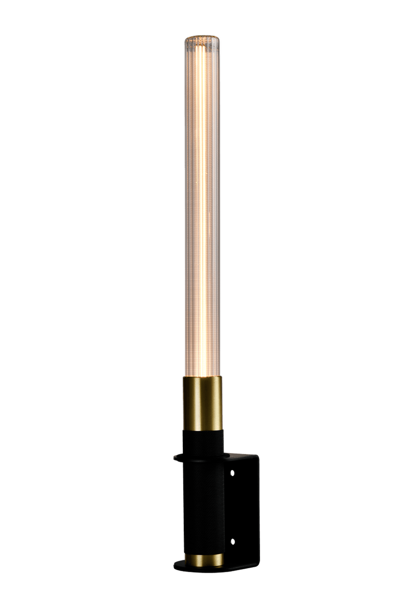 LED Wand- & Tischleuchte HELIOS NOIR Aluminium Glas Gold Schwarz Kabellos 3x3x45cm LED Wand- & Tischleuchte HELIOS NOIR Aluminium Glas Gold Schwarz Kabellos 3x3x45cm
