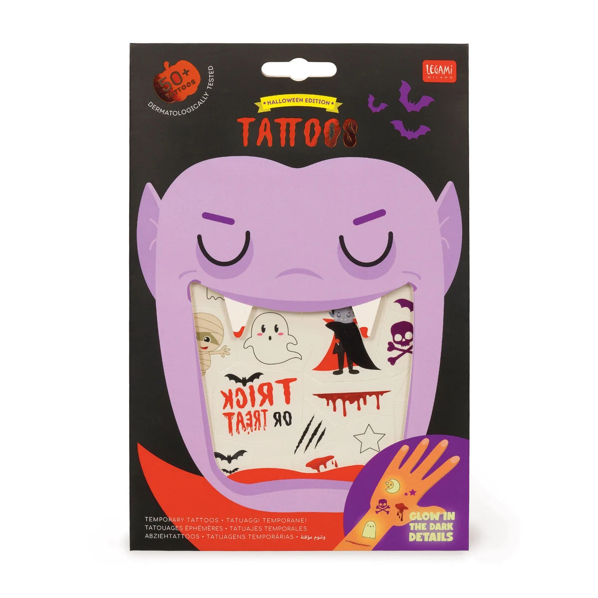 Tattoos Halloween leuchten im Dunkeln 