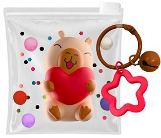 ABC Champions Happy Life Squishy Capybara mit Schlüsselanhänger 7,7x1,2x7,0cm 