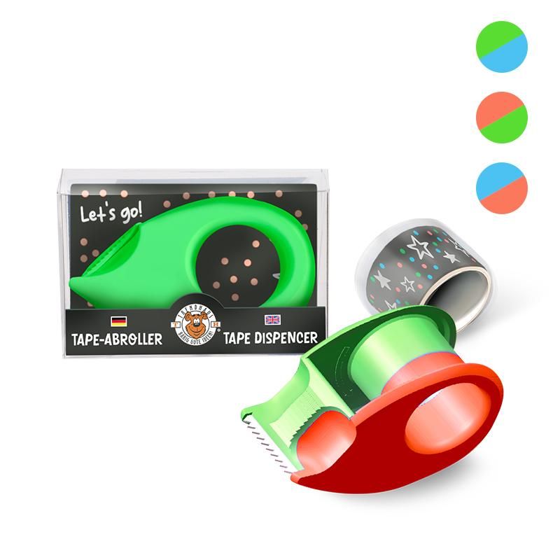 ALLES FÜR DIE SCHULE Klebeband-Abroller inkl. transparentem Tape 6x4x2,4cm ALLES FÜR DIE SCHULE Klebeband-Abroller inkl. transparentem Tape 6x4x2,4cm