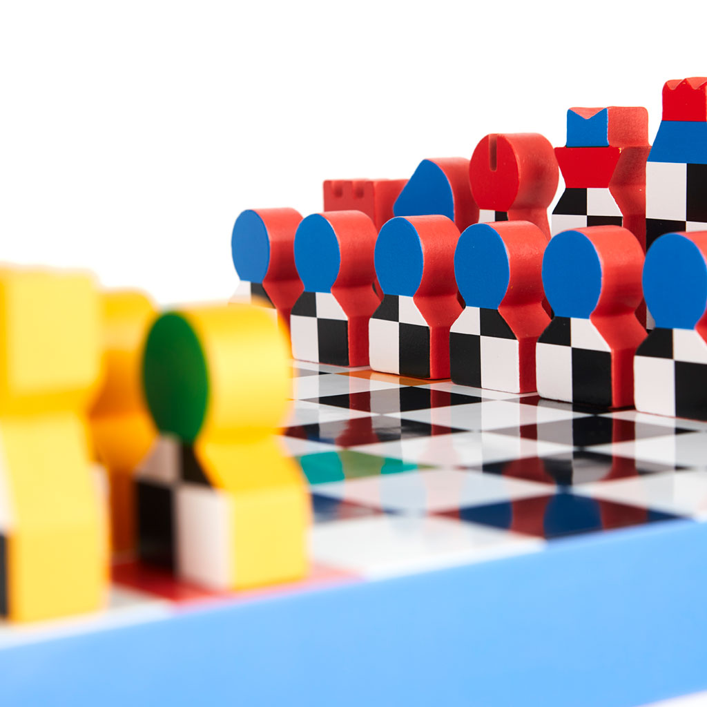 Brettspiel HEY CHESS Schach Holz Hey Studio x Balvi 30,5x30,5x3,7cm