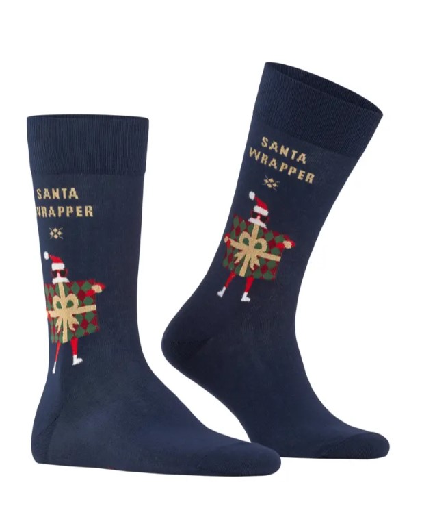 X-Mas Wrapper Herren Socken Marine Blau