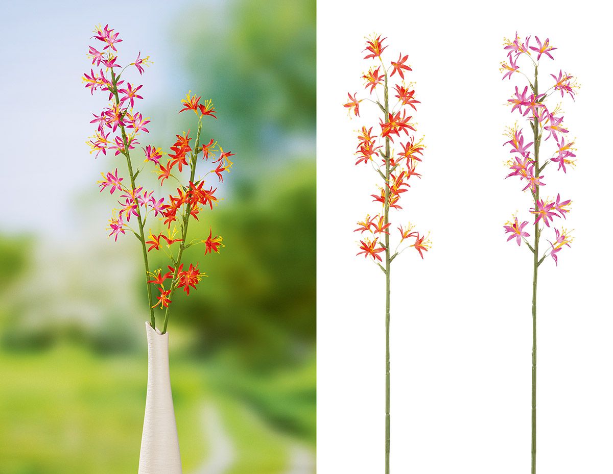 Stielblume STEPPENKERZE Kunststoff 10x65cm
