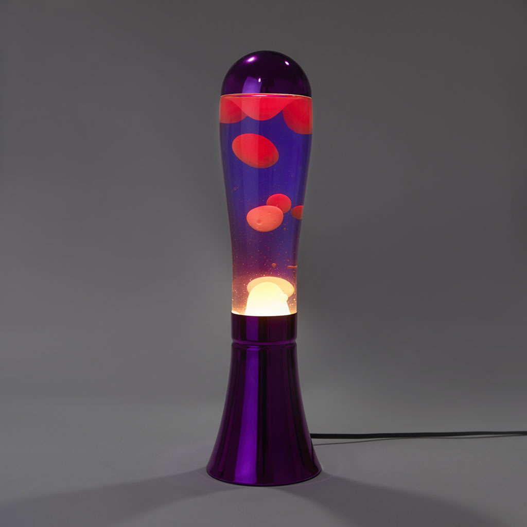 Lavalampe MAGMA Purpurrot Aluminium 12x12x45cm 