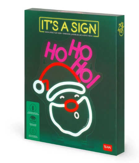 Neon-Effekt-Led-Light-Schild - It's a Sign - Weihnachtsmann