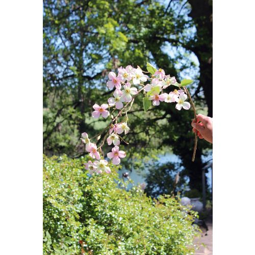 Stielblume Kirschblüte "Cornus" Kunststoff rosa H:83cm