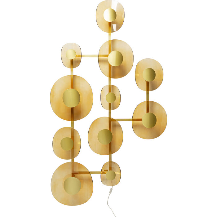 Wandleuchte MARIPOSA BRASS Glas Stahl Gold 11xG9 21x116x198cm