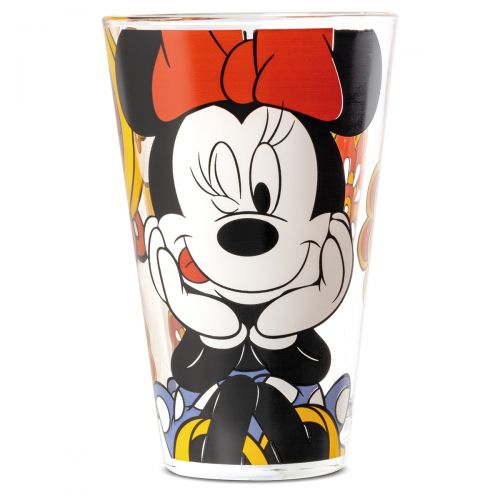 5XYix3BXyvB4UG 2er-Trinkglas Set MICKEY & MINNIE Glas Mehrfarbig 310ml 8,5x8,5x12,5cm