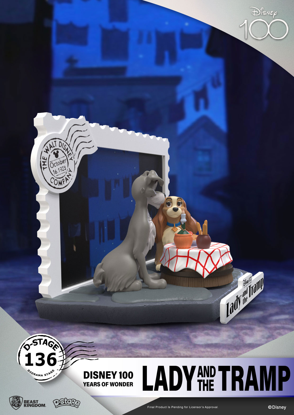 8WuQQrjUE5LaSP Disney 100 Years of Wonder D-Stage Diorama "Lady And The Tramp - Susi & Strolch" 11,8cm