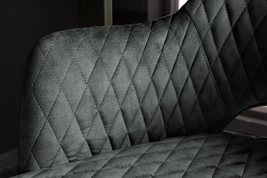 Barhocker PARIS Samt Metall Grau-Grün mit Ziersteppung 60x51x104,5cm Barhocker PARIS Samt Metall Grau-Grün mit Ziersteppung 60x51x104,5cm