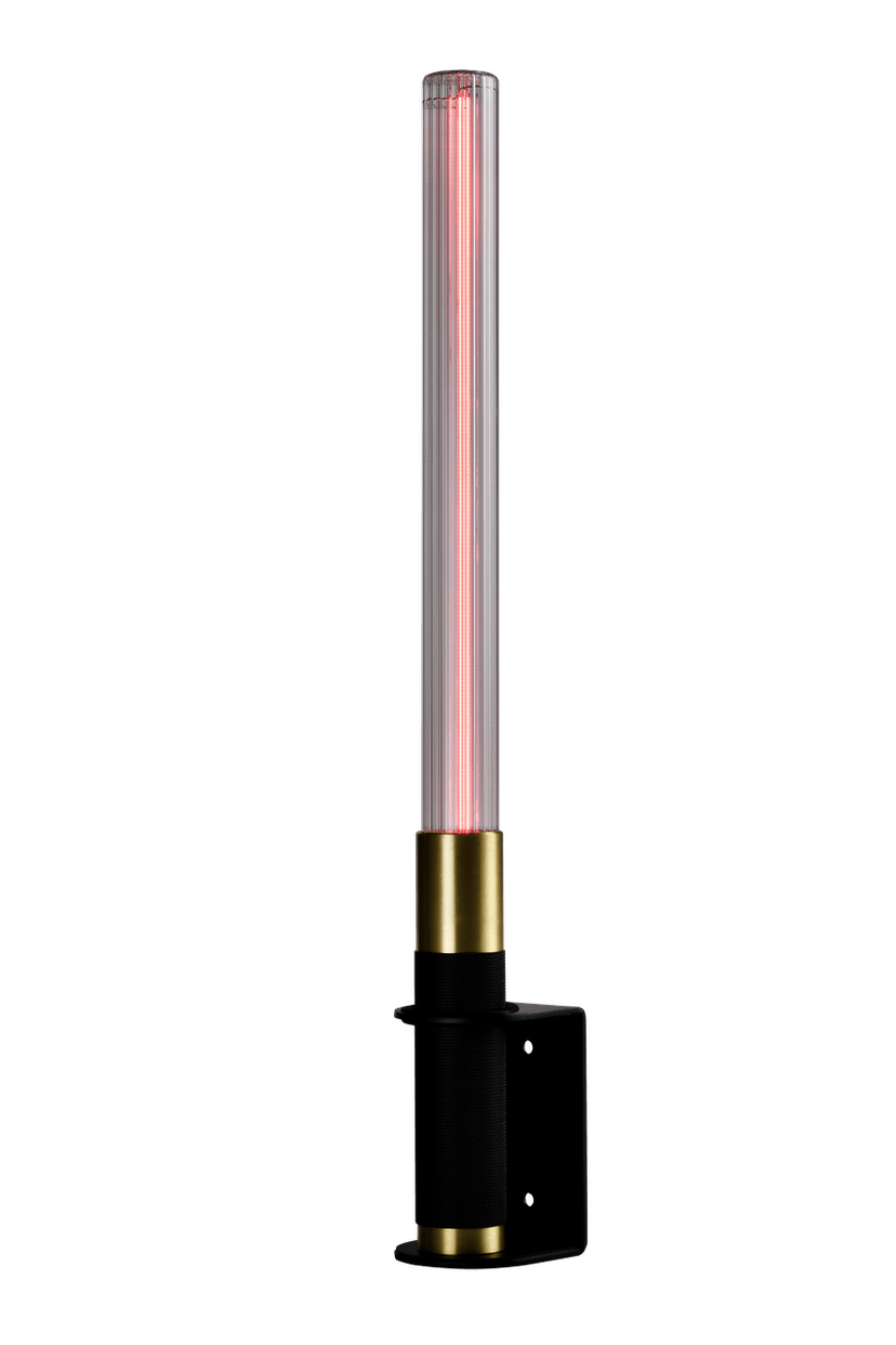 LED Wand- & Tischleuchte HELIOS NOIR Aluminium Glas Rot Schwarz Kabellos 3x3x45cm LED Wand- & Tischleuchte HELIOS NOIR Aluminium Glas Rot Schwarz Kabellos 3x3x45cm