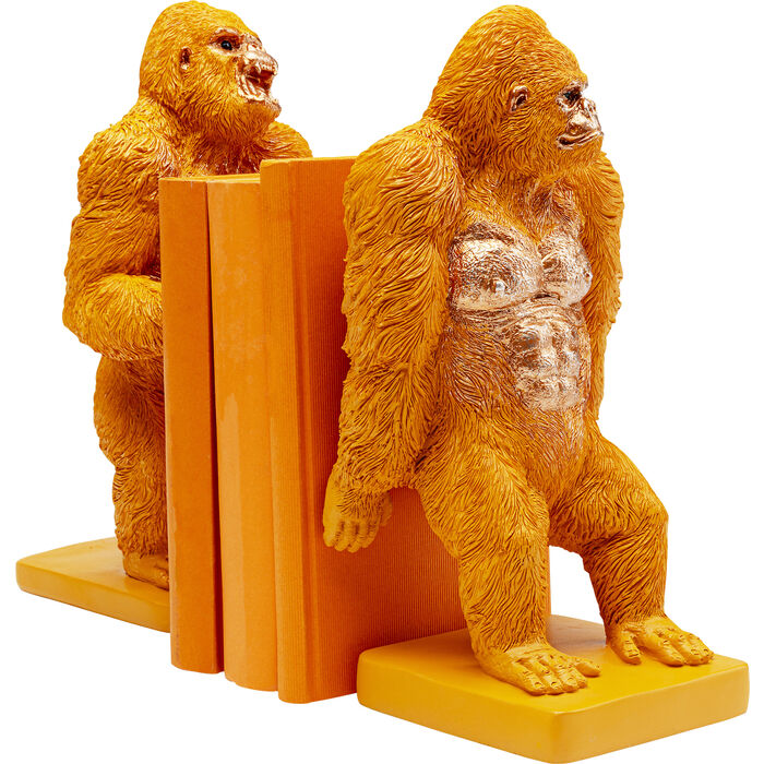61815_2 Buchstütze GORILLA Orange 2er Set 17,5x15x28,8cm
