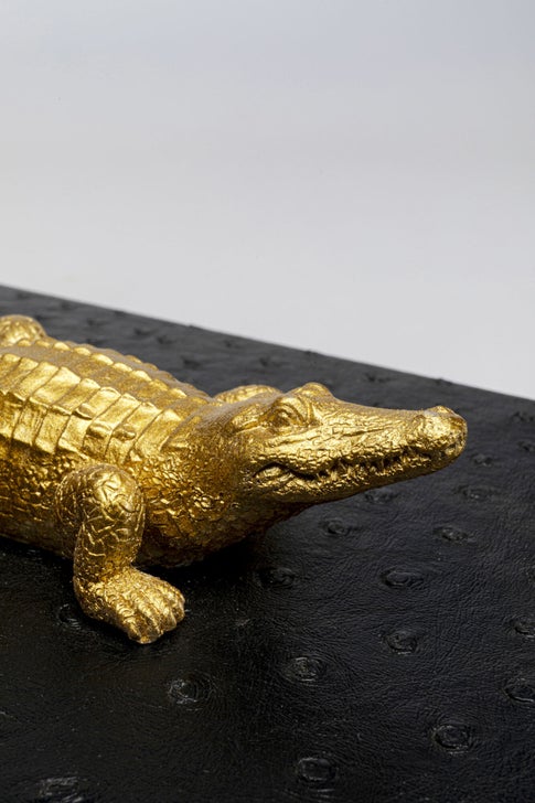 2er-Set Boxen CROCODILE Schwarz 20x30x15,5cm
