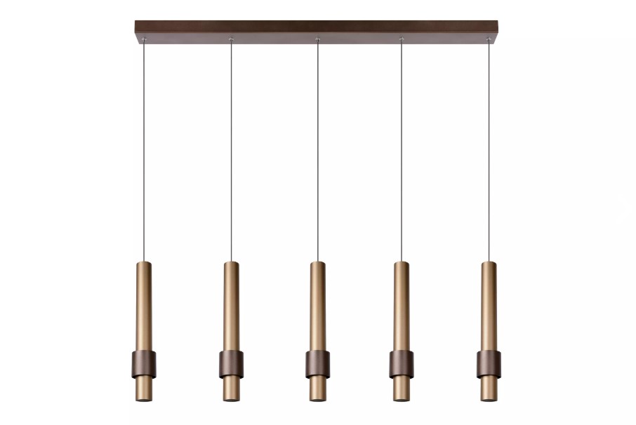 2zyH2sXSLGsII0 Pendelleuchte MARGARY Aluminium 5x4,2W 460lm 2700K Warmweiß 103x8x169cm