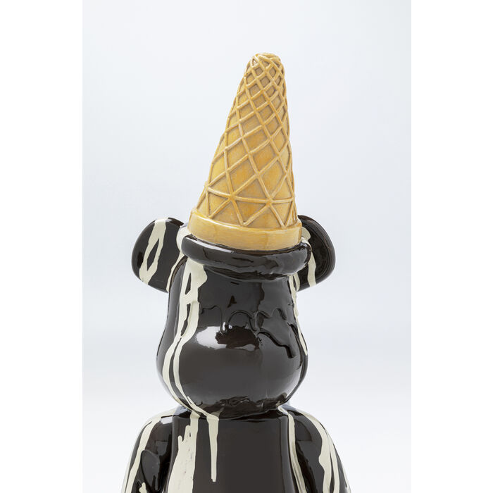 Dekofigur GELATO BEAR Schwarz 39,5x16x14,5cm