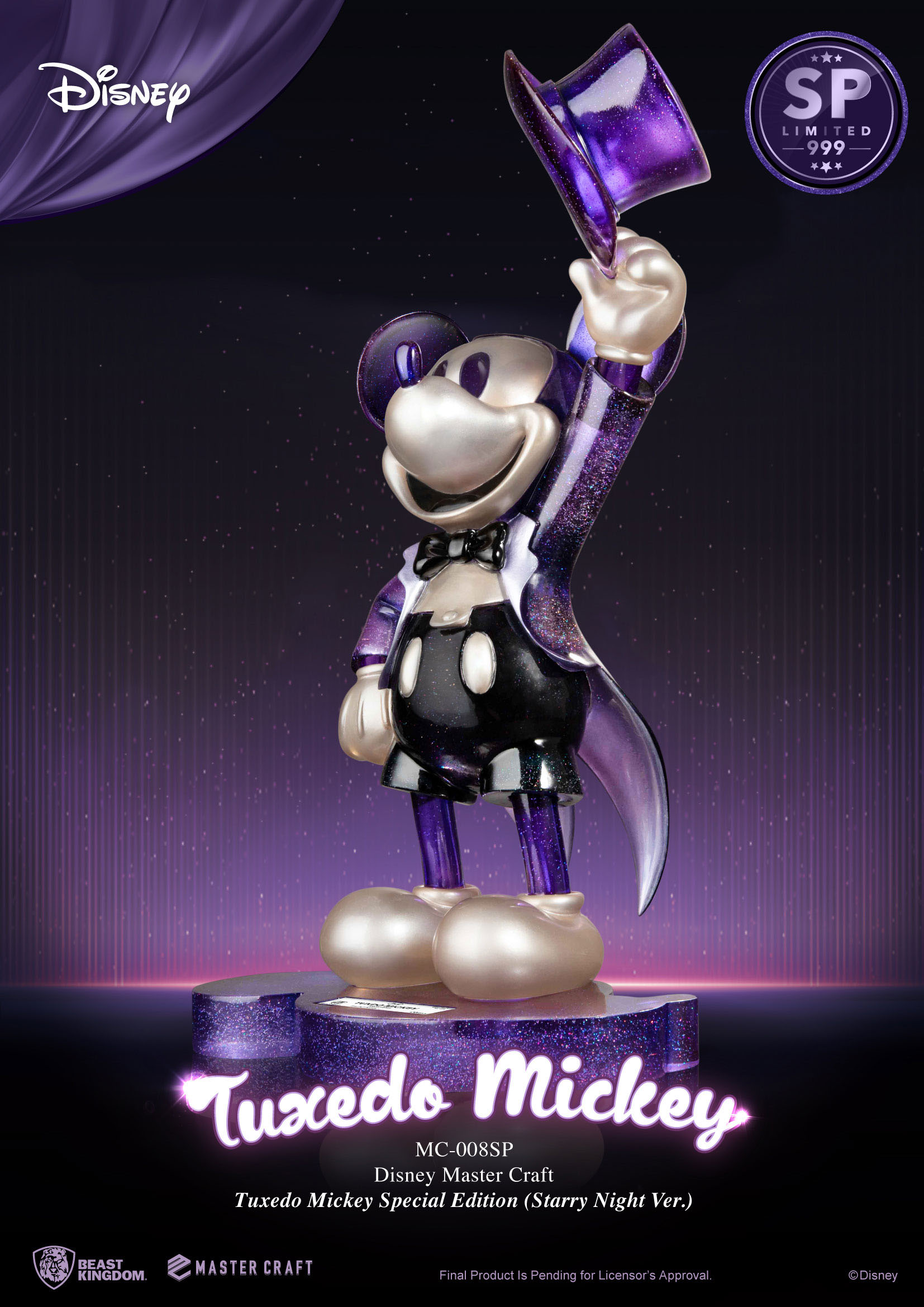 hr_bkdmc-008sp_b Disney Mickey Maus Master Craft Statue "Tuxedo Mickey Special Edition" 47x25x21cm - Streng limitiert