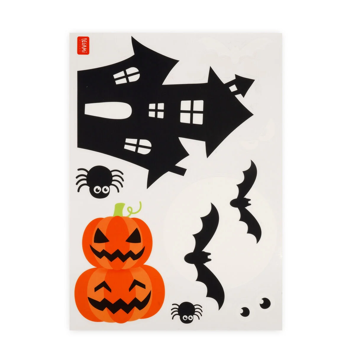 Set mit 35 elektrostatischen  Fensteraufklebern  Windo-Wow Halloweenmotive 