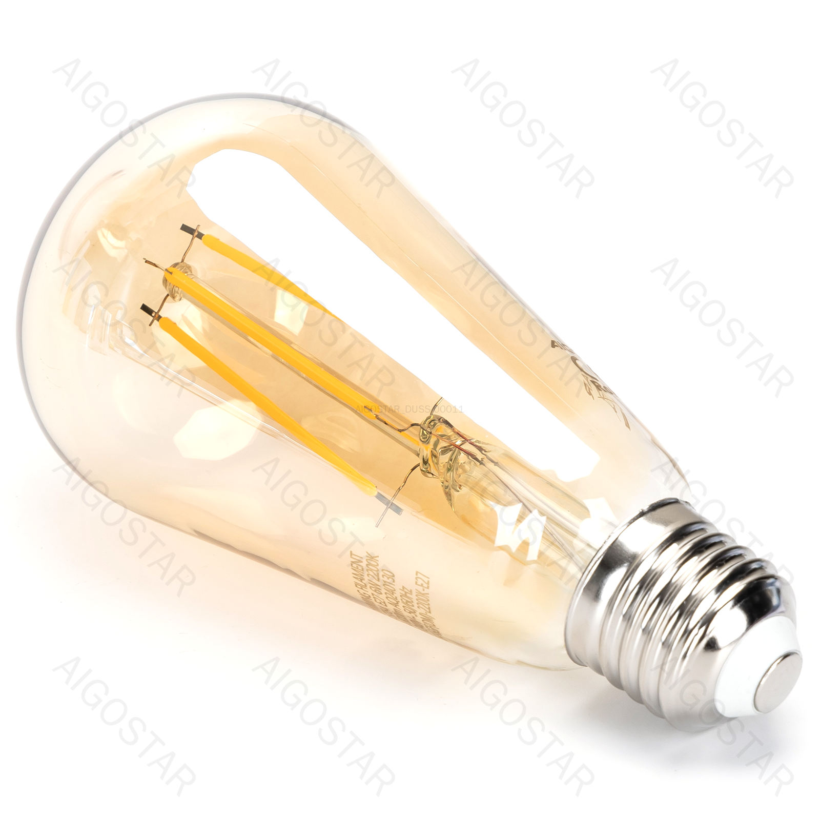 LED Filament Leuchtmittel Edison ST64 E27 6W 600lm 2200K Warmweiß dimmbar 6,4x6,4x14,2cm