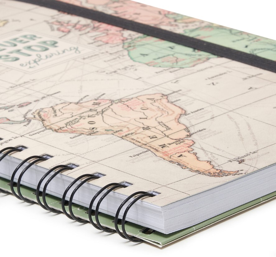 5OY2qJPTs7TAhg 3-in-1 Notebook mit Spiralbindung - Maxi A4 - 22x29,5cm 204 Seiten Travel