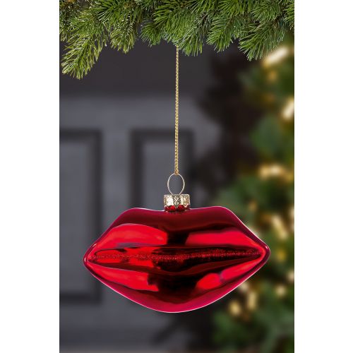 Weihnachtshänger LIPS Glas 4,5x9,5x6cm